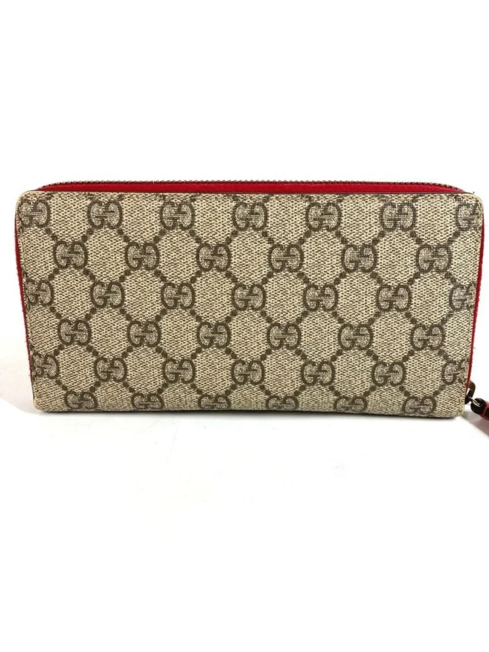 Gucci Wallet GG Logo Cherry Rhinestone Supreme Canvas - Picture 2 of 9